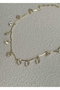 Heliophilia Silver Collar de Latón con Piedra de Circonio Dorado
